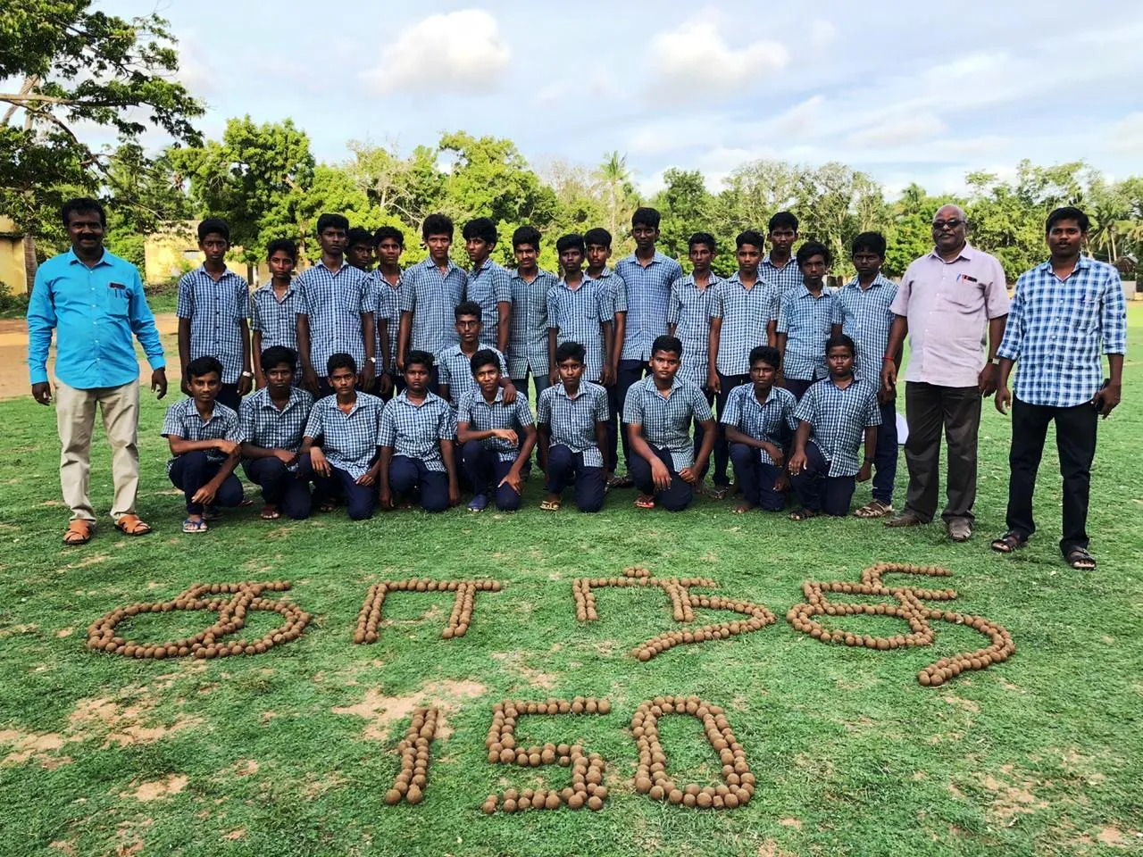  Gandhi 150 .. government school students who made seed balls!